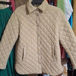 Zara Tan Quilted Jacket Size Medium